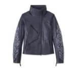 Leather biker jacket for riders