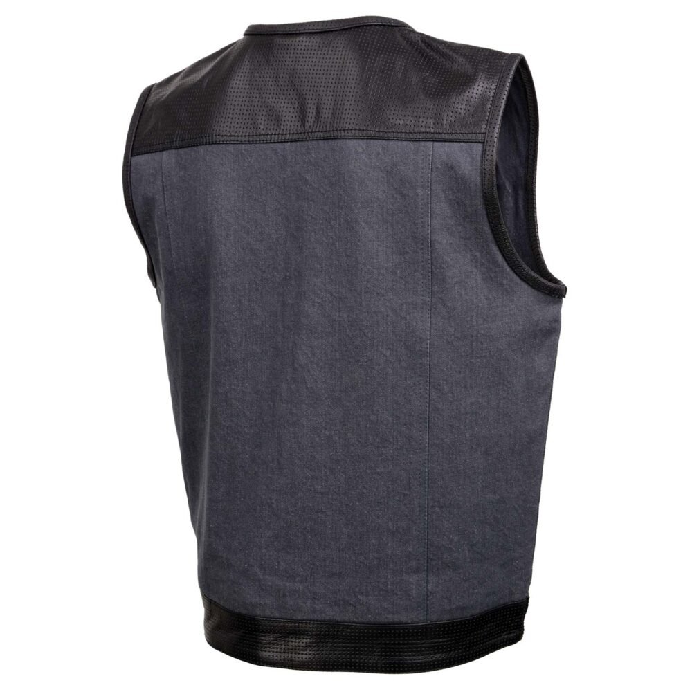 Brute Grey Denim Rider Vest for Men