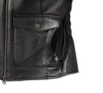Captains leather biker jacket