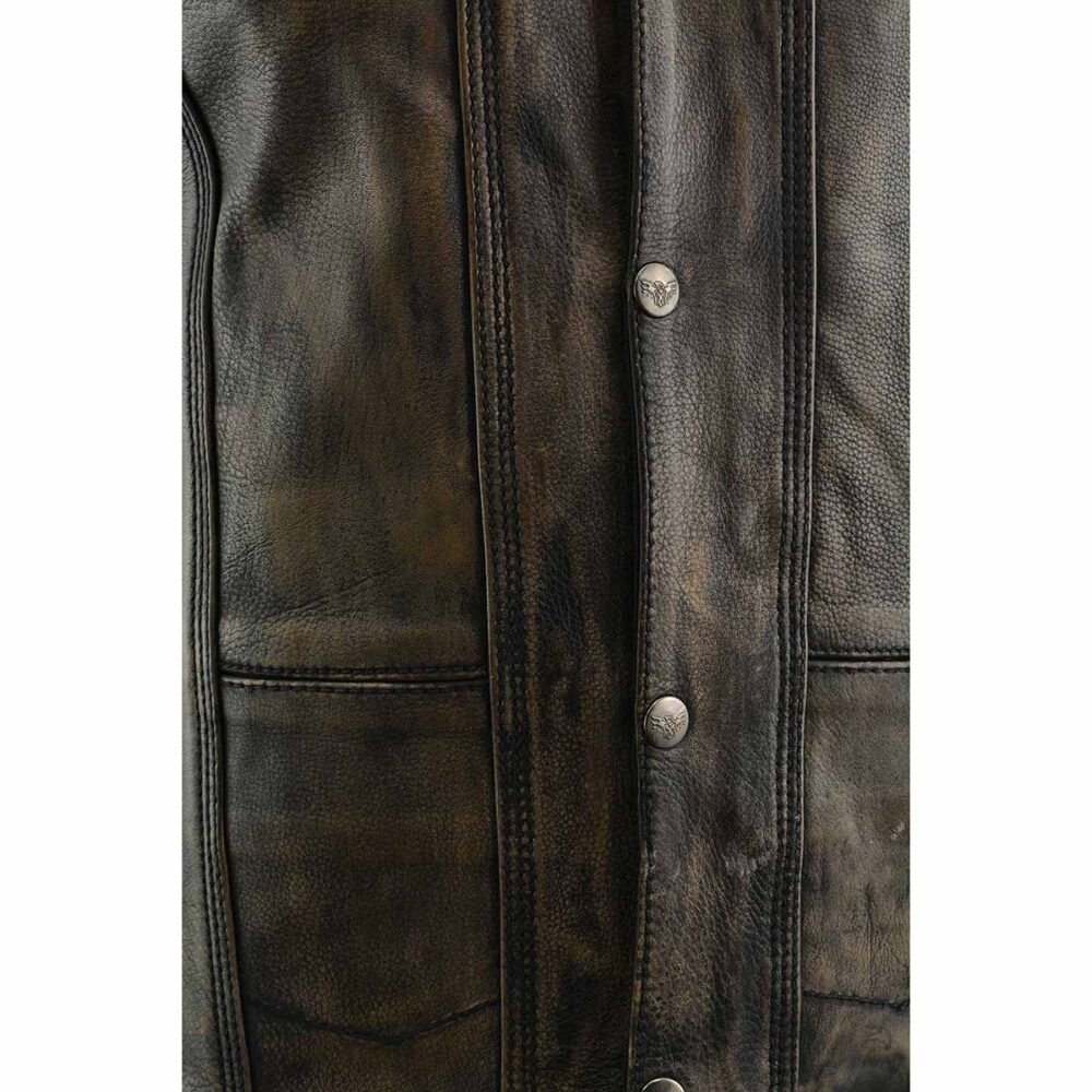 Men’s Biker Vest in Brown