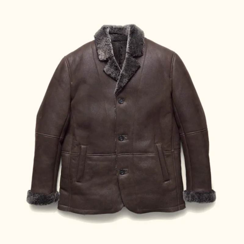 Big Sky Shearling Leather Blazer