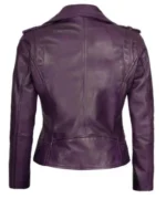 Vibrant Purple Moto Jacket for Women