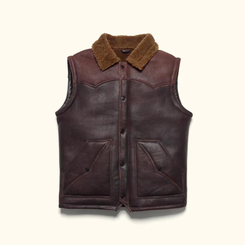 Leather Shearling Vest