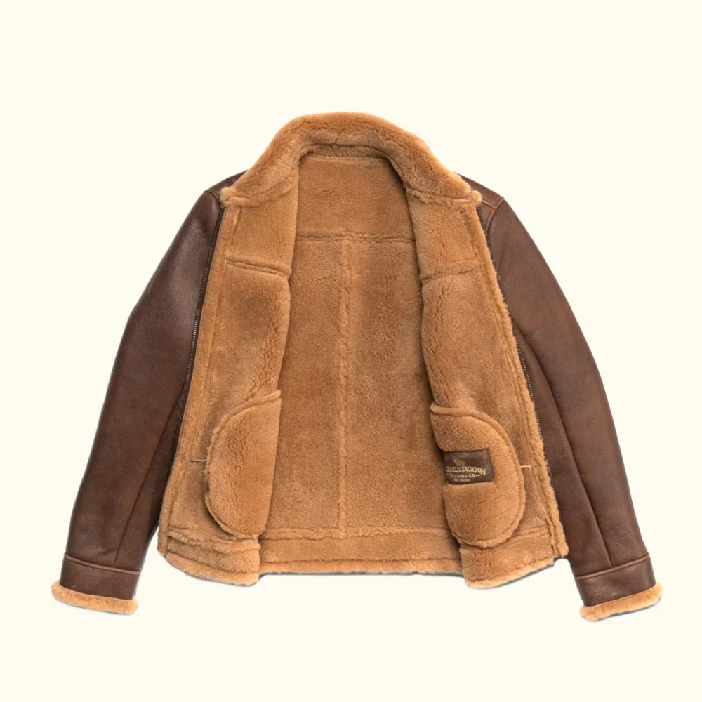 Winter shearling bomber jacket