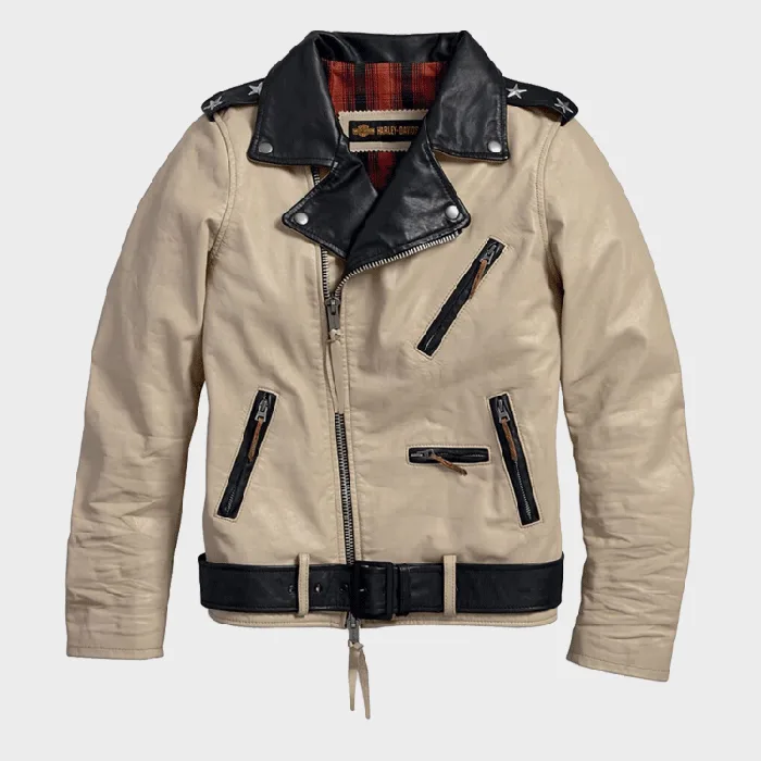 Womens Nataliya Leather Biker Jacket