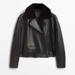 Lightweight Black Sheepskin Biker Jacket