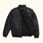 Leather aviator jacket