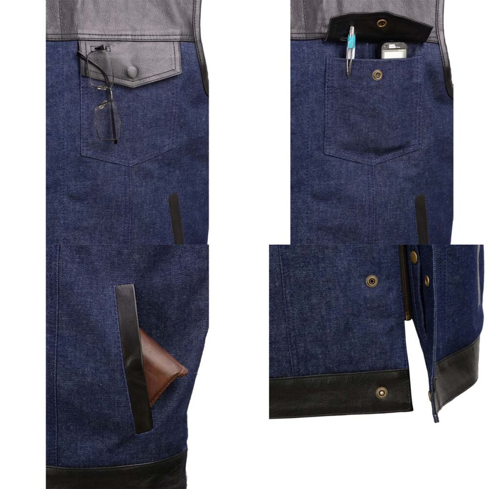 Blue Denim Vest for Men