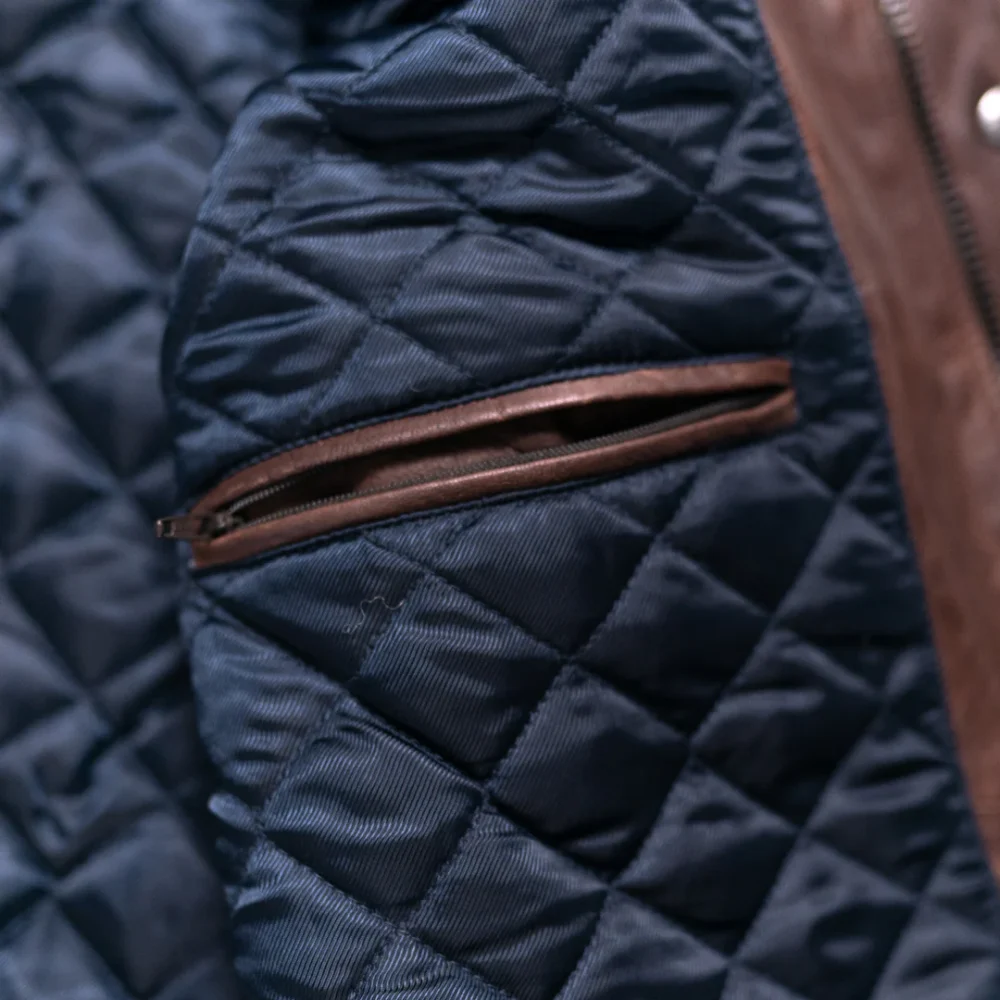 Fashionable quilted leather