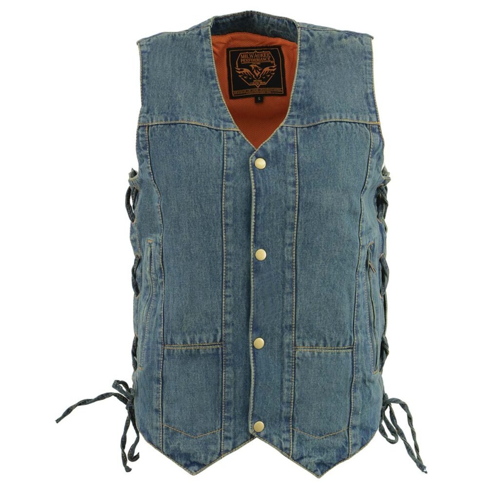 Motorcycle Blue Denim Rider Vest