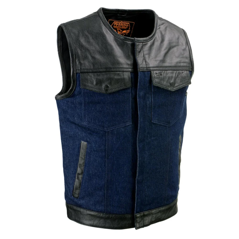 Blue Denim Club Style Vest