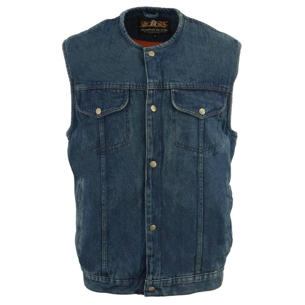 Motorcycle Club Style Biker Denim Vest