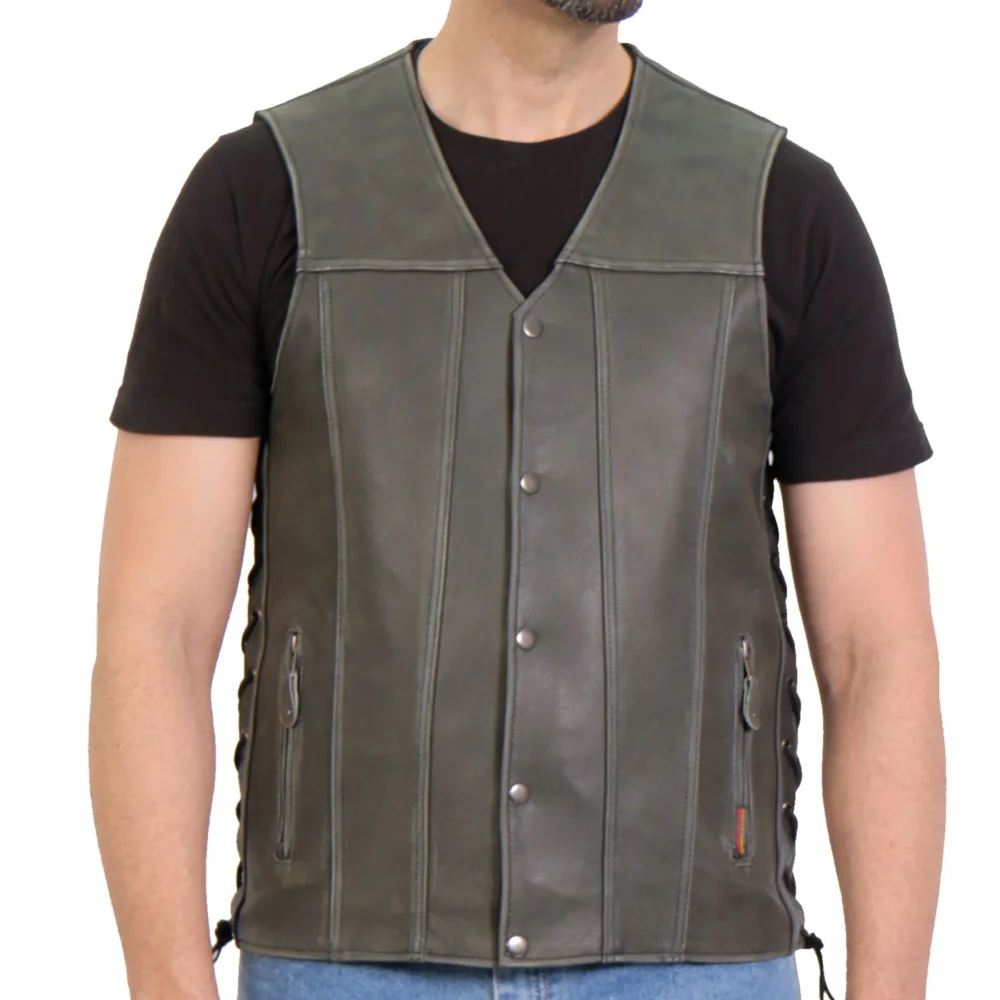 Grey Club Leather Vest