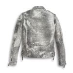 Men’s Storm Grey Biker Jacket with Slim Fit
