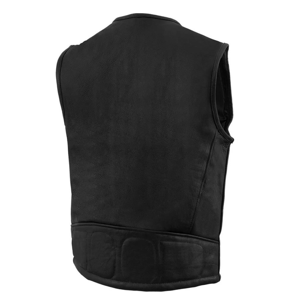 Black Leather Riding Vest