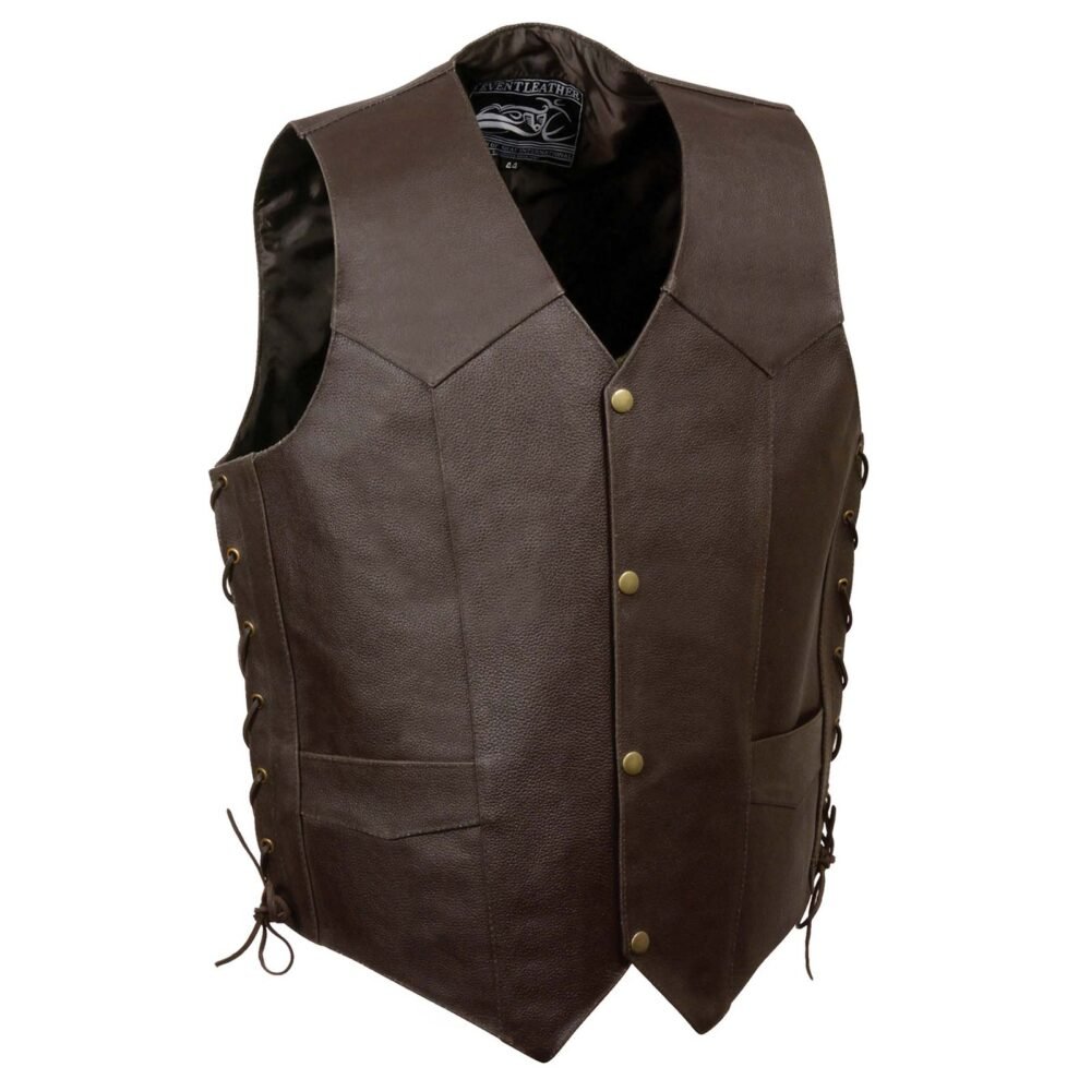 Men’s Premium Brown Leather Vest