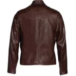 Vintage Brown Waxy Cowhide Cafe Racer Jacket
