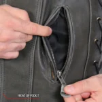 Motorcycle Club Leather Vest for Men