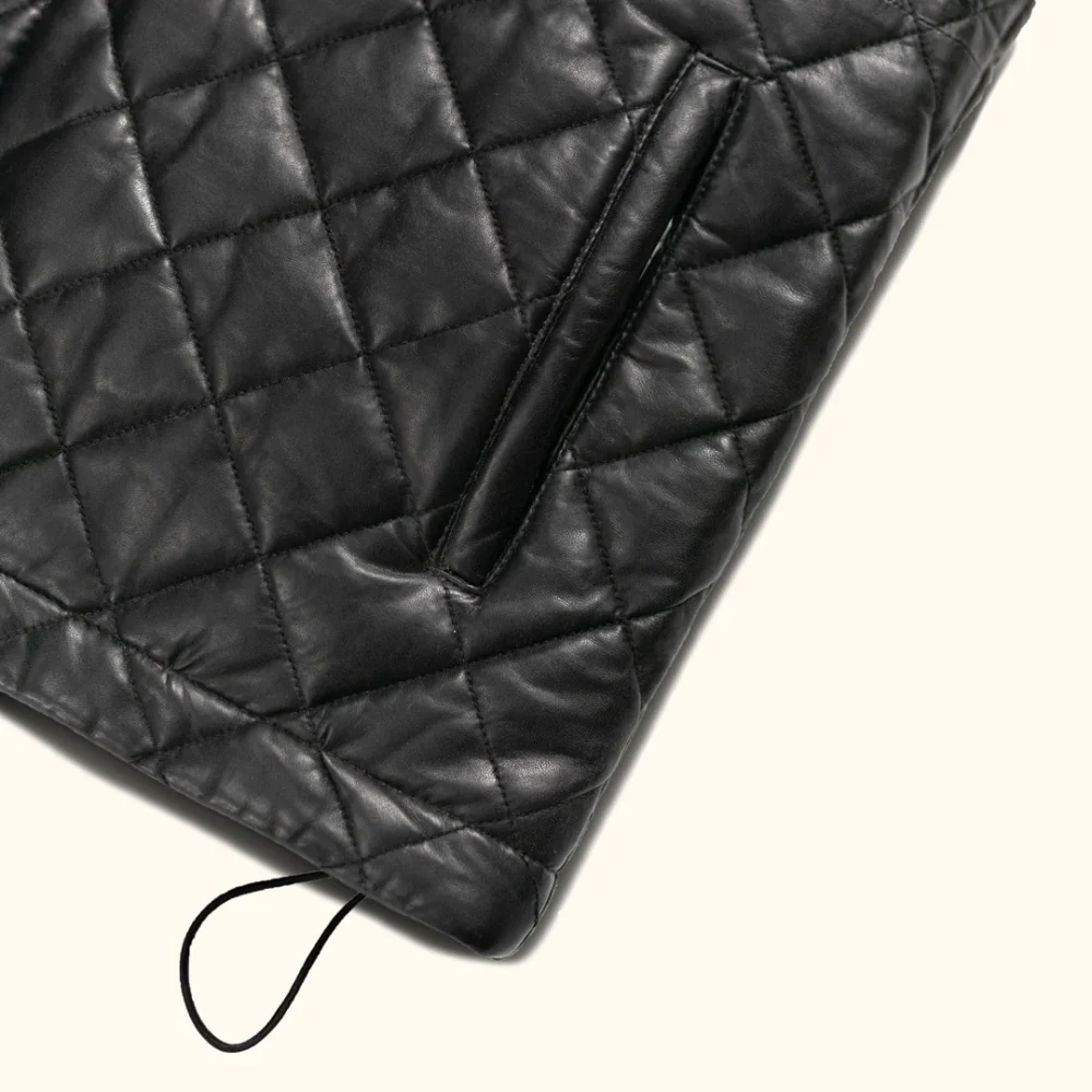 Quilted leather vest