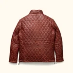 Stylish Brown Quilted Leather Bomber