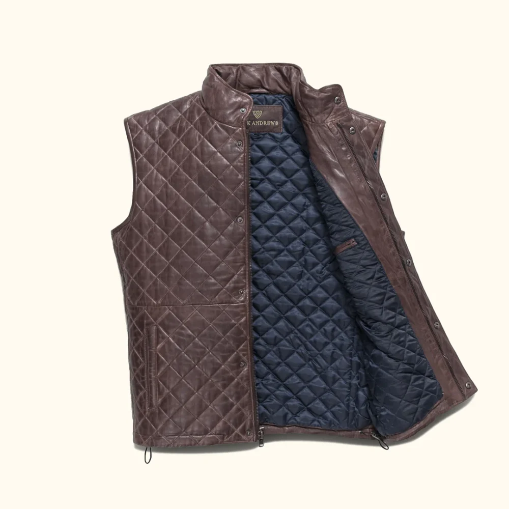 Classic quilted leather jacket