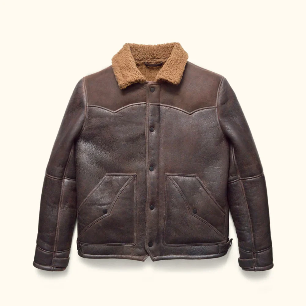 Aviator Shearling Leather Jacket