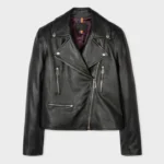 Women’s Black Lambskin Biker Jackets