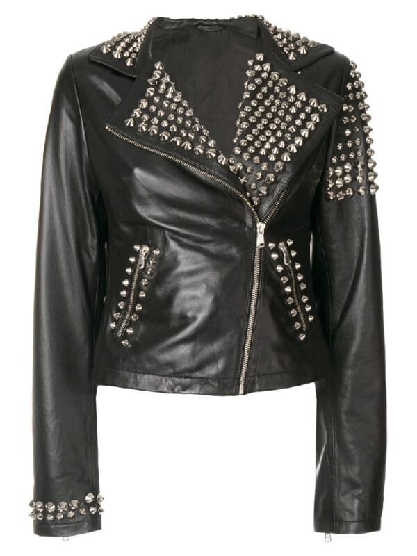 Black Studded Leather Jacket