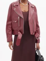 Womens Casual Oversized Leather Jacket