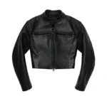 Women's Fitted Cafe Racer Leather Jacket