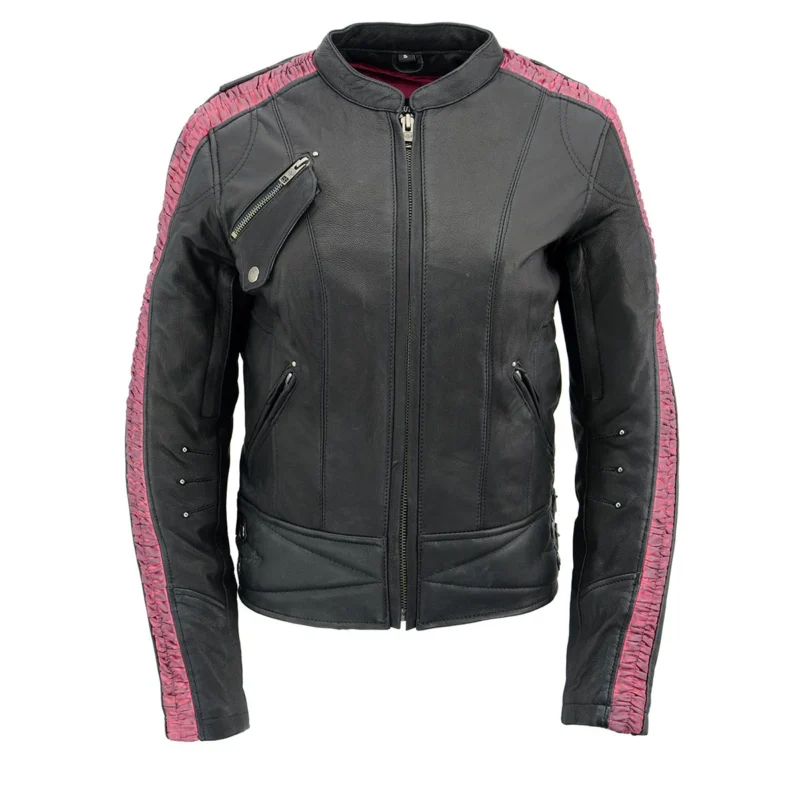Black and Pink Racer Jacket