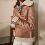 Leather Jacket with Sheepskin Shearling