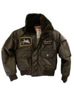 Classic Top Gun Green Jacket with Military Style