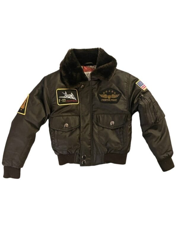 Green Bomber Aviator Flight Jacket
