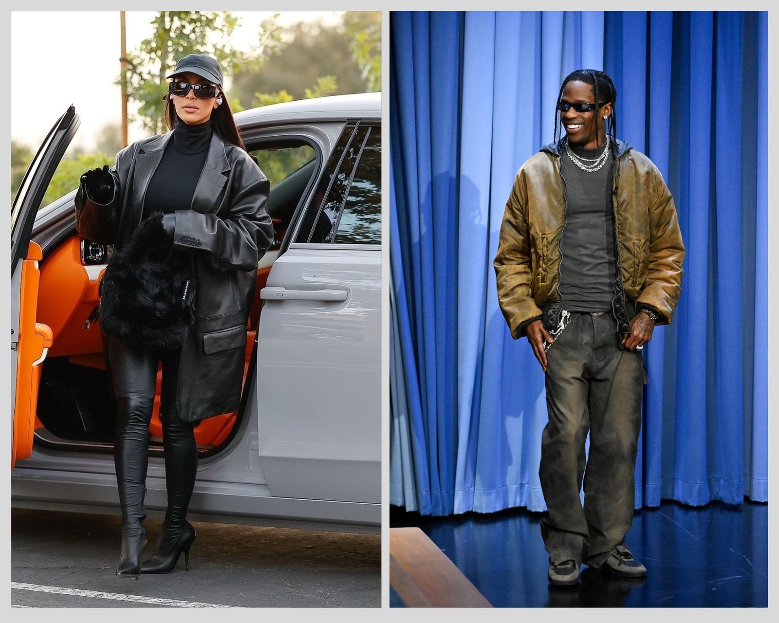 Celebrity street style leather jackets